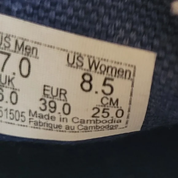 Vans Classic Slip On Blue White Skateboarding Women's Low Top Canvas VN0A33TB9HY - Picture 4 of 4